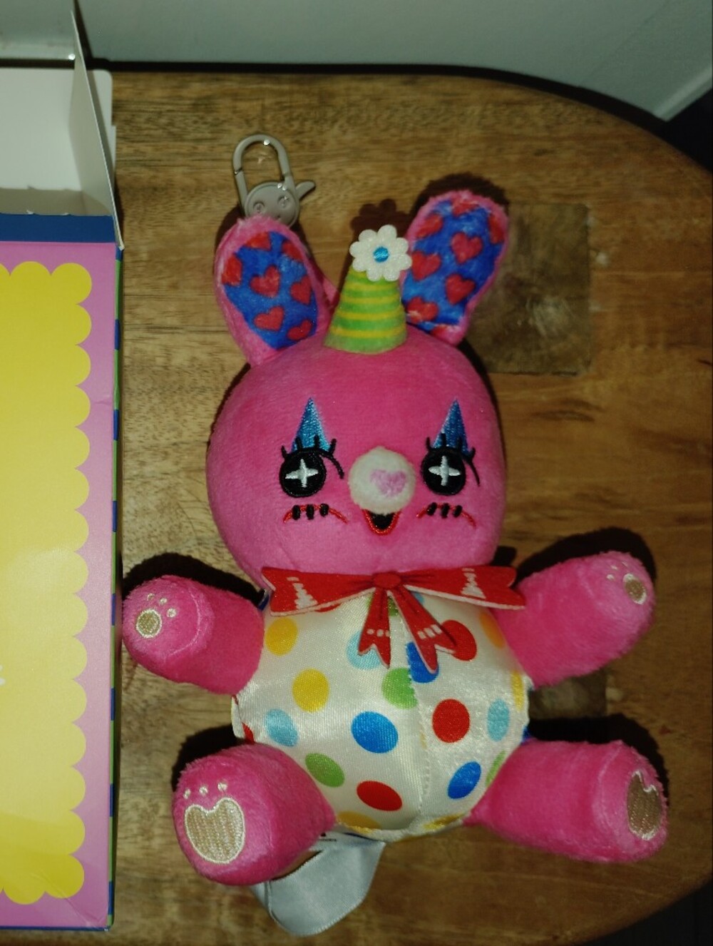 So Lazo Whatever Makes You Happy Pink Plush Rabbit 🐰 Bag Charm New No Tags - Picture 2 of 3